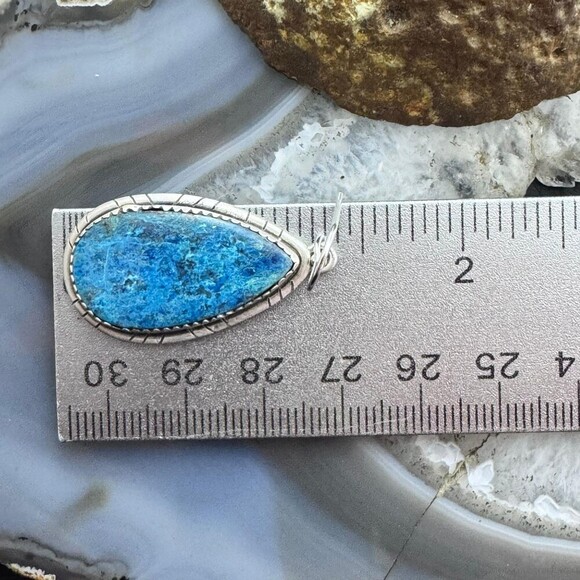 Sterling Southwestern Style Teardrop Shattuckite Dangle Earrings For Women #2 - Picture 10 of 10